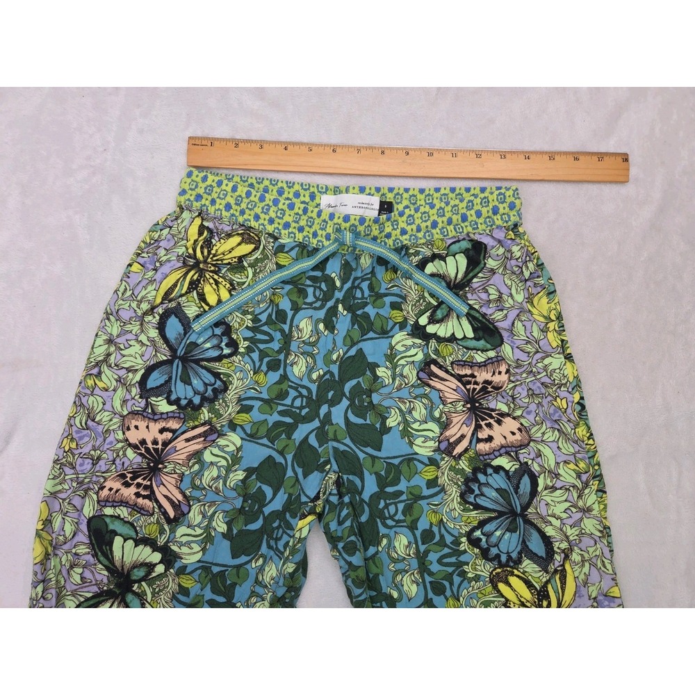 Anthropologie Alexandra Farmer Secret Garden Butterfly Pajama Pants Size Small - Picture 7 of 13